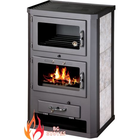 Estufa de Leña con Horno Victoria Grand F – 12 kW – Revestimiento Cerámico – Diseño Tradicional – Clase Energética A – Salida de Humos Ø150 mm