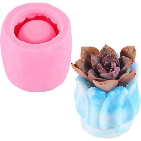 3D-Silikonform für Sukkulenten, Blumentöpfe, Pflanzenvasen – DIY-Dekorationen für Kuchen und Schokolade