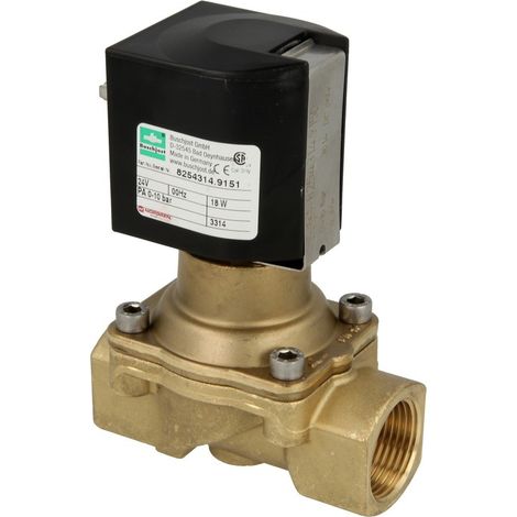 Electrovanne Buschjost 8254314.9151.0240 G3/4,5,8m³/h,0-10bar +110°C,EPDM, 24VDC