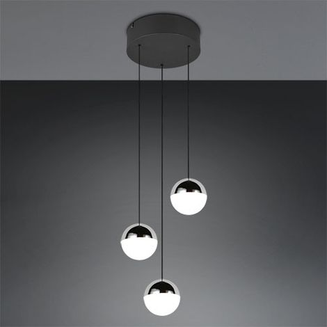 Lampe pendante à 3 lampes Senta chrome rond - R33553306 (1/3)