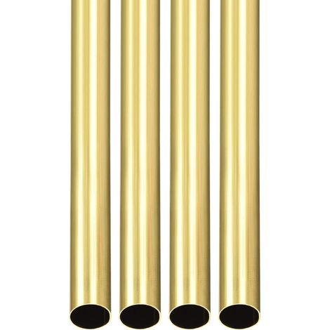 8.5 mm x 0.2 mm x 300 mm (ODxWall TxL) Brass Tube – 4 Pack – Good for Machinery Equipment DIY Decorative Frame – Round Metal Pipe (1/5)