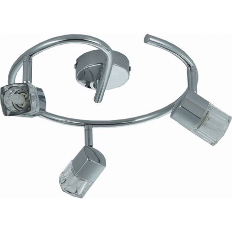 Candellux Diament plafonnier verre chrome 3xG9 30 cm (1/2)