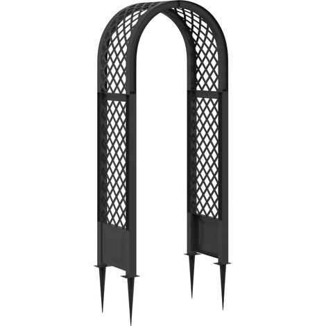 Rose Arch with Spikes Anthracite 97 x 43 x 218 cm PP vidaXL