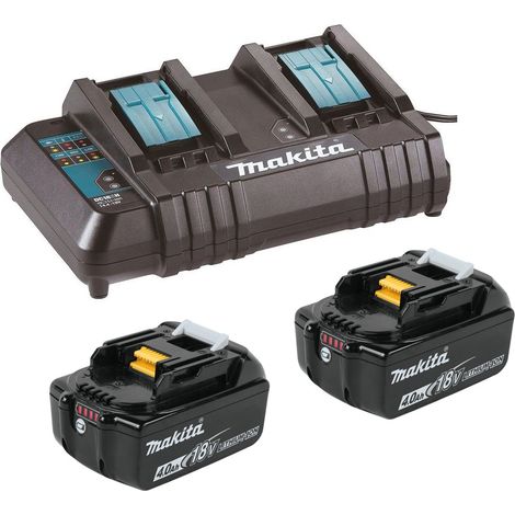 Makita BL1840 18v 2 x LXT 4.0ah Lithium-Ion Batteries + DC18SH Dual Port Charger (1/5)