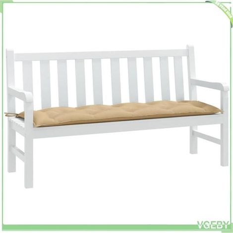 4002556 Coussin de banc de jardin beige mélangé 150x50x7 cm tissu (1/5)