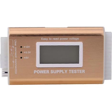 Testeur d'alimentation numérique LCD pour PC, 20/24 broches, 4 alimentations pour disques durs SATA ATX, BTX et ITX : résistance à l'usure et à la corrosion (1/4)