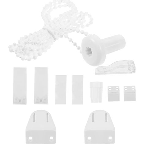 Kit de Réparation pour Stores Enrouleurs Support Fenêtre Chaîne à Billes 9 Pièces Blanc en Pom Léger et Domicile (1/5)