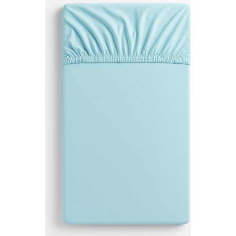 Sábana bajera de algodón para cuna 140x70 cm - menta (1/2)