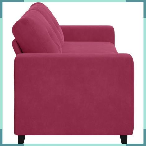 4105138 Canapé Bordeaux 221 x 80 x 80 cm Velours polyester (1/5)