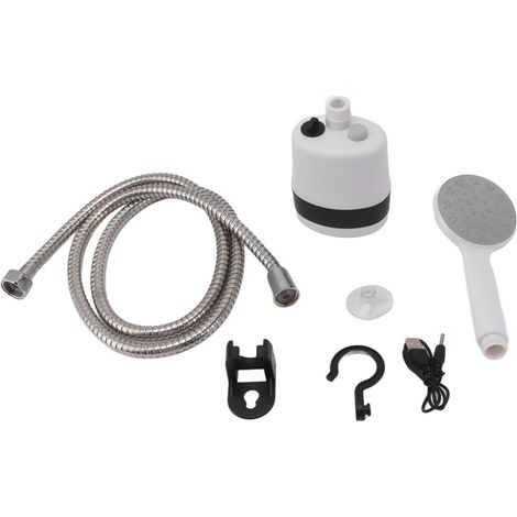 Douche portable à débit stable 2200mAh, forte aspiration avec tuyau de 1,5m, pour camping, lavage auto et arrosage jardin (1/5)