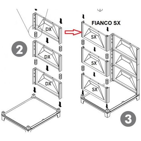 1PZ FIANCO SX PER KIT LAVATOIO RESINA ANTIACIDO