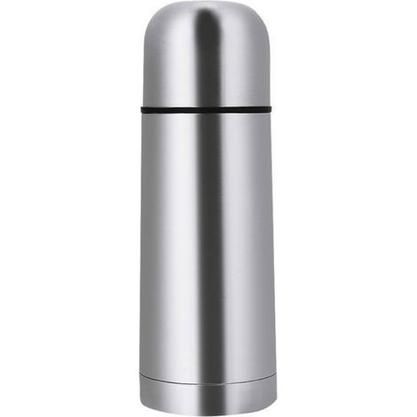 Bouteille Isotherme - Acier Inoxydable 350 Ml - Couvercle À Bouton-Poussoir - Pour Boissons Chaudes Ou Froides - 1 Pièce