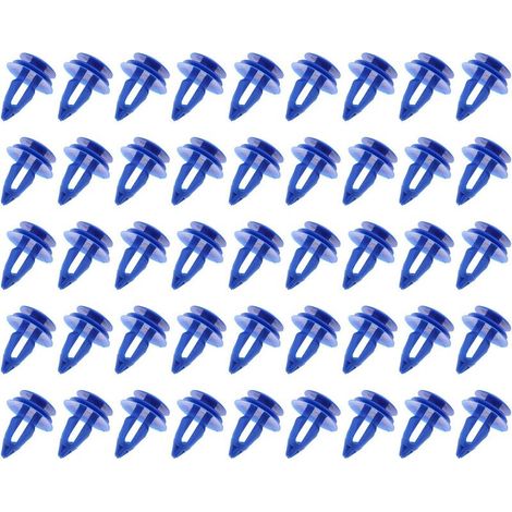 El Señor de las Herramientas 50x Clips de sujeción para molduras de coche LR027255 Plástico azul Sujeciones para molduras de pasos de rueda delanteros Compatible con Range Rover Evoque (1/5)