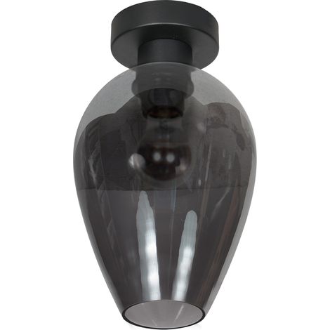 Steinhauer - plafoniera - Bloeba - nero - vetro - Ø 23cm - E27 - (1/2)