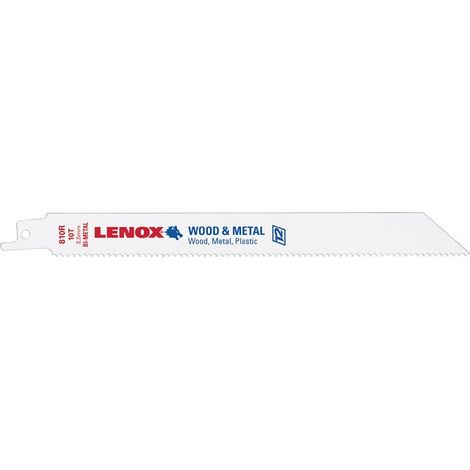 Lame de scie sabre 810R longueur 203 mm largeur 19 mm graduation de dent TPI 10