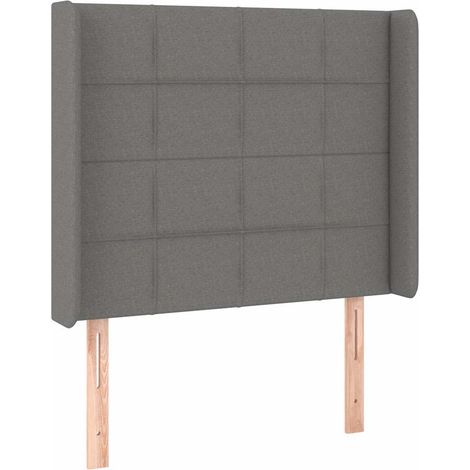 Maison Exclusive - Kopfteil mit Ohren Dunkelgrau 93x16x118/128 cm (1/5)