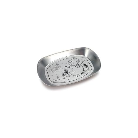 Assiette à dîner en acier inoxydable de 10 inches, assiette à fruits, vaisselle légère incassable, compatible lave-vaisselle, (lot de 3 pièces) (1/4)