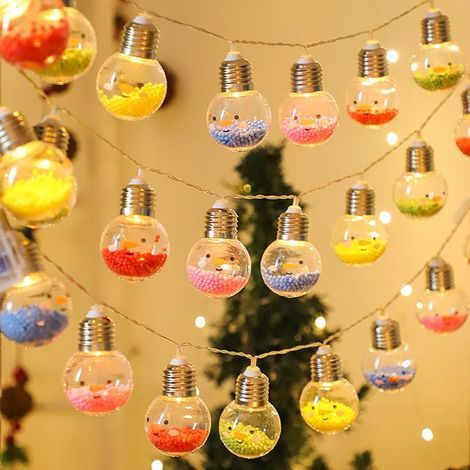 Guirlande lumineuse LED de Noël avec boules en mousse colorée, pour sapin de Noël, petite guirlande lumineuse colorée 3M (1/2)