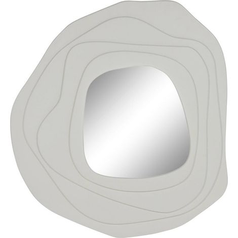 Miroir mural bois blanc chic style moderne élégant - blanc mat bois élégant (1/4)