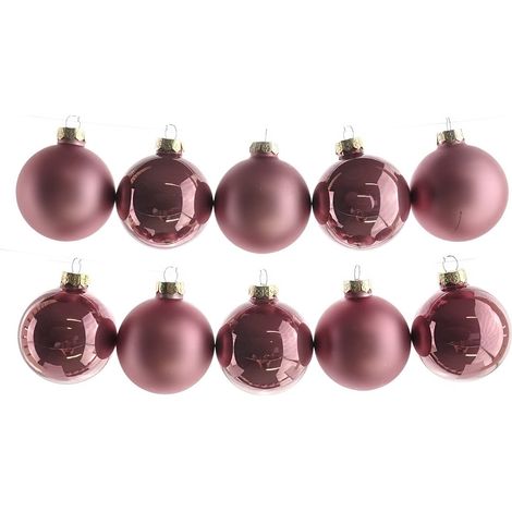Weihnachtskugeln zum Hängen im Glas 6 cm. 10er-Set (1/2)