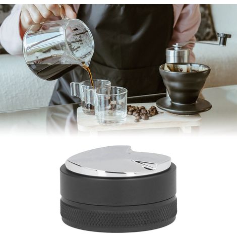 Base à trois feuilles - Tasseur à café en acier inoxydable noir avec hauteur réglable (51 mm) (1/5)