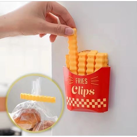Lot de 12 pinces à sachets pour frites et aliments (snacks. etc.) (1/5)