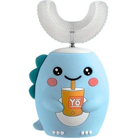 Brosse à dents électrique en forme de U pour enfants, poils souples, 2-12 ans et plus (2-6 ans) - bleue (1/5)