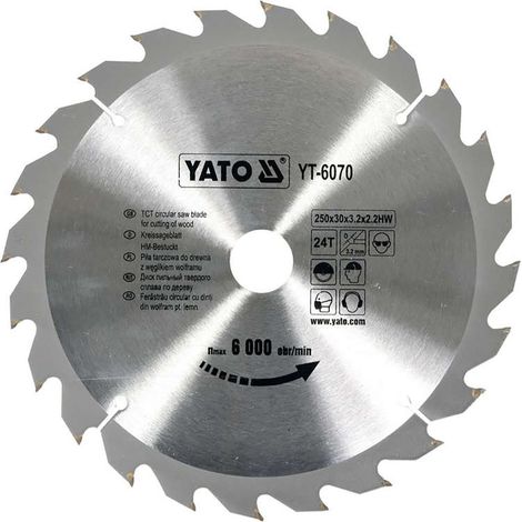 Kreissägeblatt Sägeblatt Holzsägeblatt 250 x 30 mm 24 Zähne (1/5)