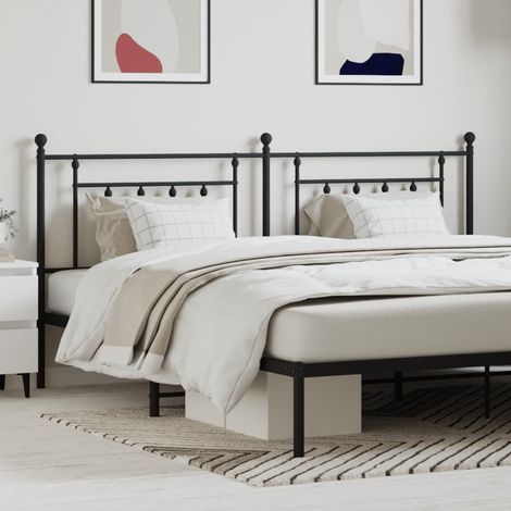 Tête de lit métal noir 193cm (1/5)