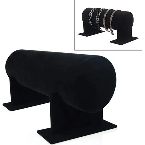 Soporte para diademas, terciopelo, diadema, cinta para el cabello, soporte, diadema desmontable, horquilla, tocado, organizador, expositor de joyas para el cabello, accesorio, 11 x 30 cm