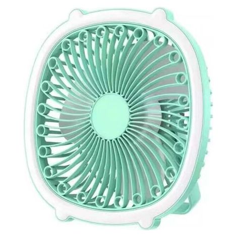 [Lumière et ombre fraîches] Mini ventilateur LED vert menthe portable et enfichable ▏Autonomie de la batterie silencieuse · Veilleuse d'ambiance · Été frais