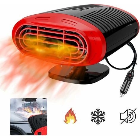 Chauffage Voiture Pare-Brise de Dégivreur de Voiture, Refroidisseur de Voiture Portable, avec Support Rotatif à 360 Degrés Chauffage Voiture Allume Cigare (1/4)