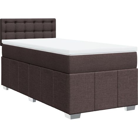 Maison Exclusive - Boxspringbett mit Matratze Dunkelbraun 100x200 (1/5)