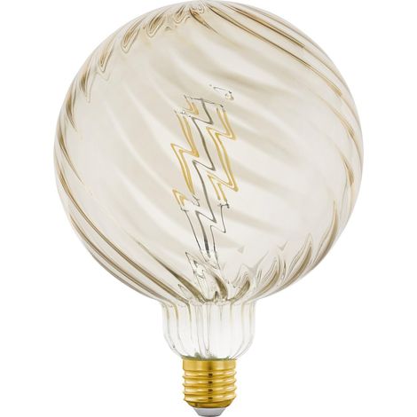 Lampe LED E27 dimmable grande taille, ampoule ambrée striée Mid Size (1/5)