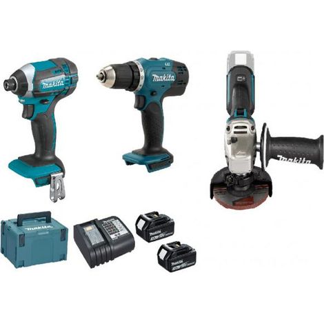 Pack 3 outils MAKITA DLX2141JX2 + DGA504Z