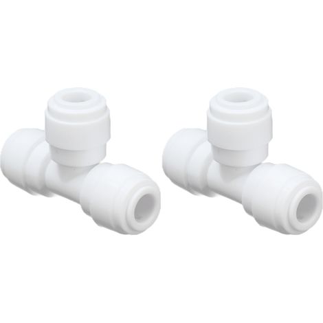 Lot de 2 raccords rapides en T pour tuyau d'arrosage, pression 100 PSI, à emboîter, pour jardin. (1/5)