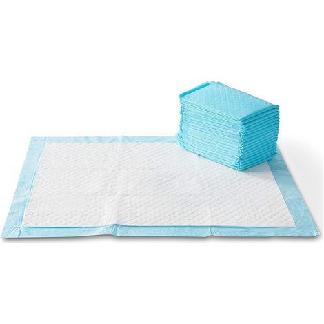 Tappetini assorbenti economici blu (60 cm x 60 cm) per cuccioli, impermeabili, super assorbenti e ad asciugatura rapida, 40 pezzi (1/5)