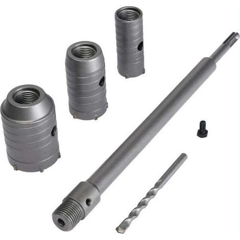 Set de Scies Cloches Ø30mm, 40mm, 50mm - Scie à Cloche Trépan pour Béton, Brique, Pierre et Ciment - Tige d'Extension 350 mm SDS Plus avec Pointe en Carbure de Tungstène - OUYLAF