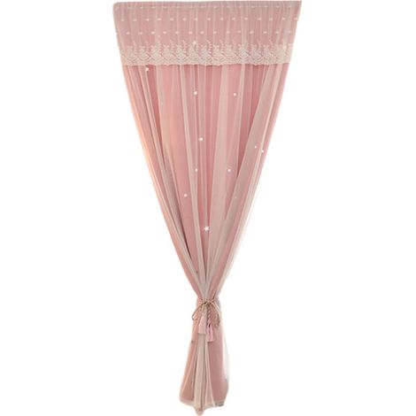 Rideaux courts à découpes étoiles pour enfants, parfaits pour les petites fenêtres de chambre à coucher (120 x 150 cm). (1/5)