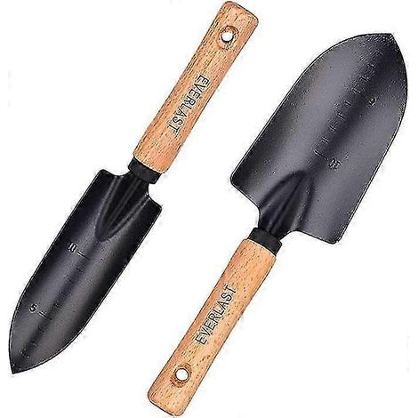 Ensemble de deux outils de jardinage en aluminium (pelle et transplantoir), cadeau idéal pour les jardiniers. (1/5)