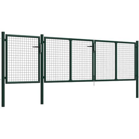 Maison Exclusive - Gartentor aus Stahl 400x75 cm Grün