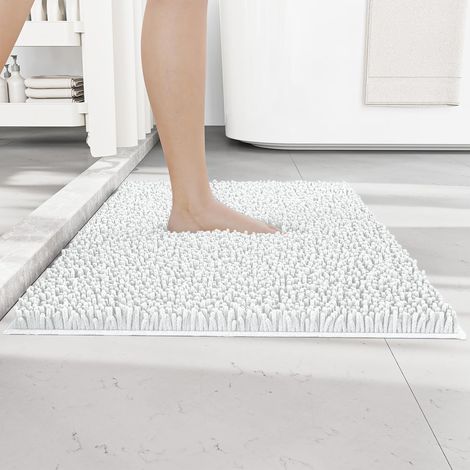 1 Tapis de bain, Chenille, Antidérapant, 40x60 cm, Salle de bain (1/5)