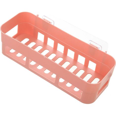 Beyamis Étagère murale adhésive en plastique, peu encombrante, pour douche, rangement de produits cosmétiques et articles de toilette. (1/5)