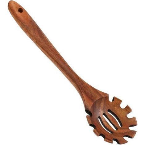 Cuillère À Pâtes - En Bois - 32 Cm - Avec Trou De Suspension - 1 Pièce (1/5)