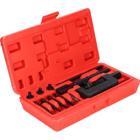 Kit de réparation pour chaîne moto avec brise-rivet et riveteur (1/5)
