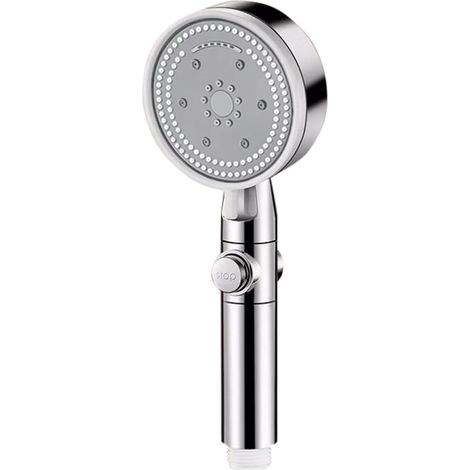 Cabezal de ducha de alta presión que ahorra agua con 8 tipos de chorro, cabezal de ducha antical para baño y spa, cabezal de ducha de masaje de alta presión (1/4)