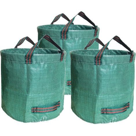 High-strength polypropylene garden bin bags, pack of 3 x 500 L, green (1/5)
