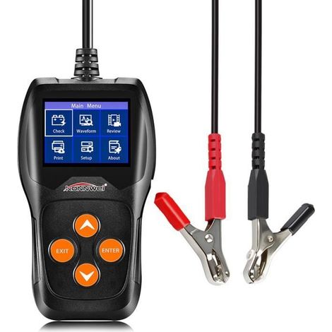 KONNWEI Testeur de batterie de voiture professionnel (KW600) sur le système de démarrage, système de charge Analyseur automatique de (1/3)
