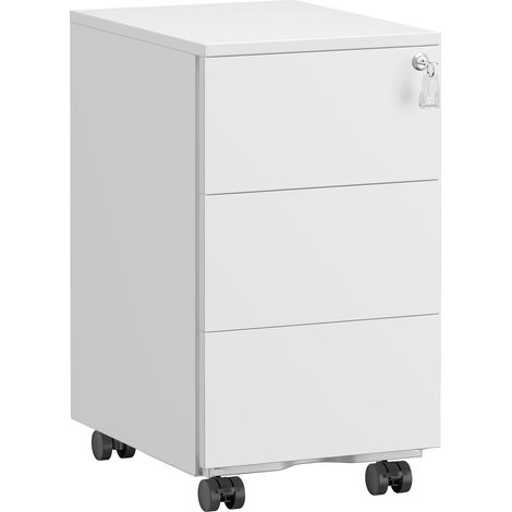 Caisson de Bureau, Métallique, Verrouillable, 3 Tiroirs (1/5)