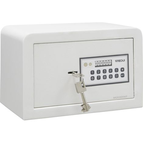 ARREGUI Magna Caja Fuerte con Cerradura de Doble Seguridad, Caja de Seguridad de Apertura con Codigo más Llave, Caja Fuerte Pequeña para Casa, Hogar, Negocios, 20x31x20 cm, 8 L